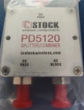 INSTOCK PD5120- DC BLOCKING POWER 2WAY GPS SPLITTER COMBINER SMA FEMALE