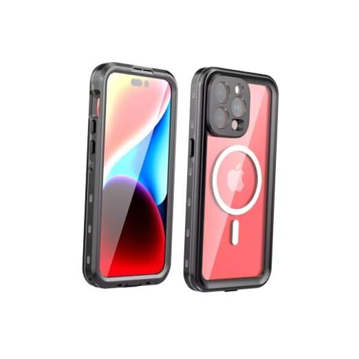 Shockproof Waterproof Case for iPhone 15 Pro in Black-image