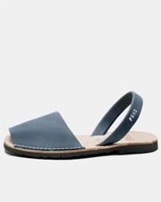 Pons Classic Style Avarca French Blue Leather Sandals 10 NEW
