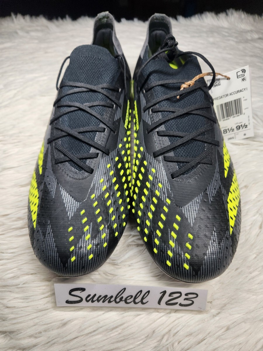 Adidas Predator Accuracy 1 Low FG Soccer Football Black Volt