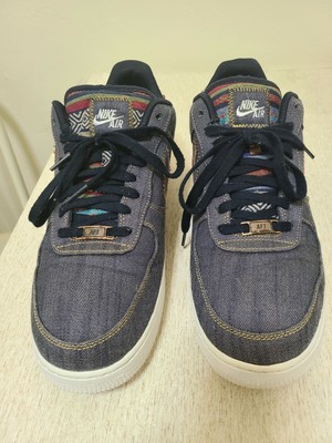 Nike Air Force 1 '07 LV8 Denim Patch Dark Obsidian Sneakers Size 12 823511-402 | eBay