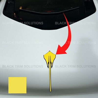 For C8 Corvette 2020-24 YELLOW Rear Stingray Emblem Trunk Decal Overlay Outline
