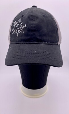 Find Us Bad Boy Lawn Mowers Black Bulldog Logo Mesh Trucker Hat Baseball Cap