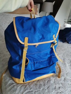 Rucksack blau und gelb Vintage Lafuma