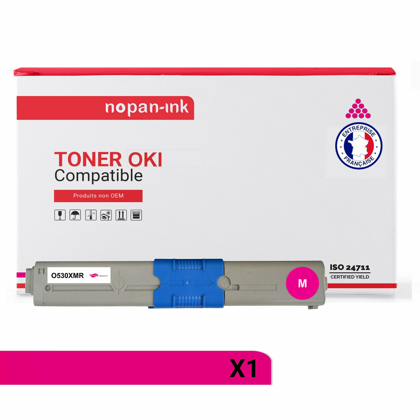 Toner magenta 44469723 compatible OKI par NOPAN-INK avec haute précision des couleurs