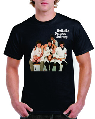 BEATLES BUTCHER COVER - YESTERDAY AND TODAY BLACK VERSION T-SHIRT TEE