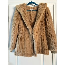 Heartloom Hooded Faux Fur Jacket Coat Size Small