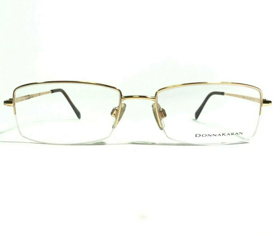 Monturas de gafas Donna Karan DK3520 1001 oro brillante rectangulares 55-17-135 Foto 2 de 4