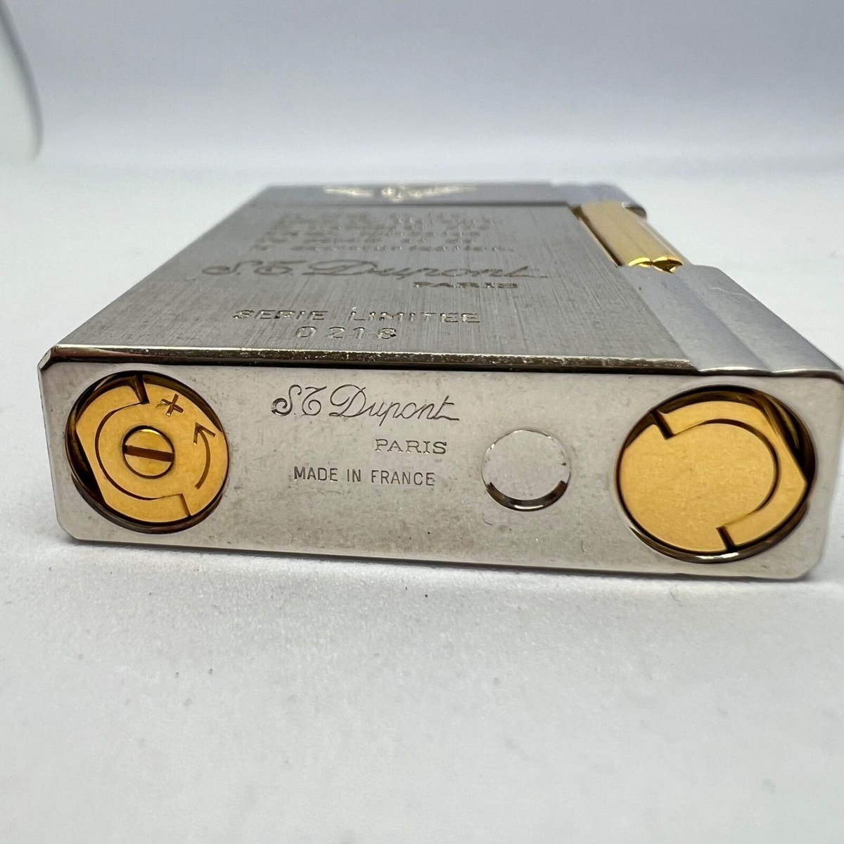 S.T.Dupont Gas Lighter Silver Gold without box | eBay