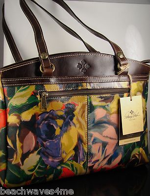 Patricia Nash Italian Vegetable Tan Leather Winter Bloom Poppy - Main Image