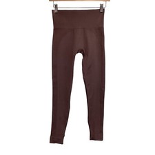 Set Active High-Waisted Seamless Leggings Brown Size Small Mocha