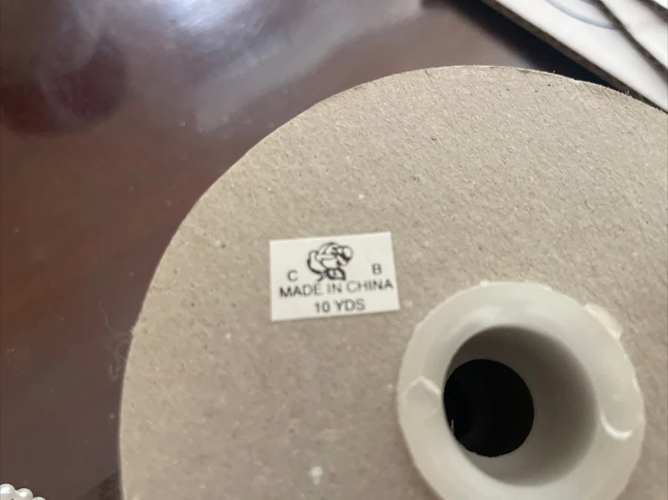 Lote de 2 cuentas de perlas cadena suministros artesanales boda. Diseño de flores y perlas. Foto 4 de 4