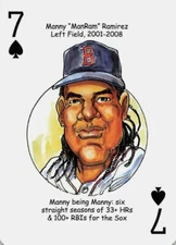 Manny ManRam Raamirez Left Field Boston Red Sox Single Swap Playing Card
