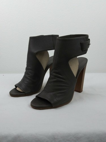 olive green block heel sandals