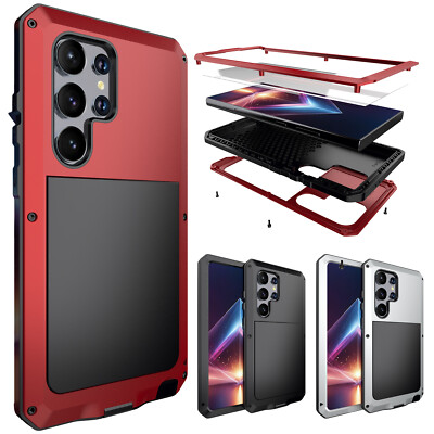 For Samsung Galaxy S25 Ultra/S24/S23 Heavy Duty Shockproof Case+Screen Protector