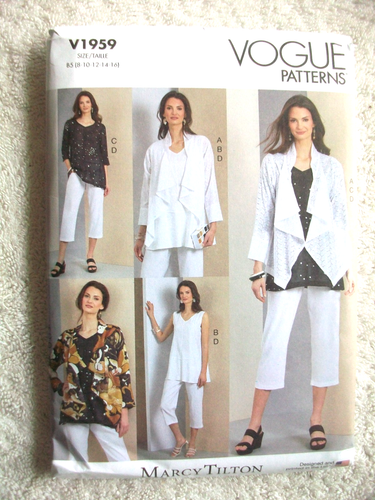 "Vogue V1959 Misses Jacket, Tunic & Pants 8-16 Marcy Tilton Pattern" New - 第 1/2 張圖片