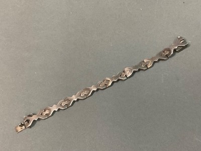 Vintage  Mexico Sterling Silver Puzzle Design 7 1/2'' Bracelet  42.6 Grams TC-264