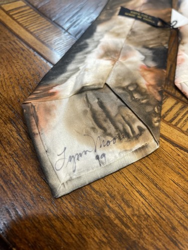 LYNN MOORE HANDPAINTED DRESS SUIT DESIGNER NECKTIE TIE FREE SHIPPING - Picture 5 of 6