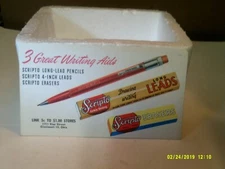MID CENTURY SCRIPTO PENCIL ADVERTISING CARD 6 1/2" x 3 3/4"