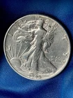 1945 Walking Liberty Silver Half Dollar Circulated 50C Uncertified US Coin (127)