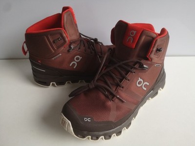 Herren Wander Schuhe Boots On Running Cloudrock Waterproof Gr 43 UK 9 weinrot