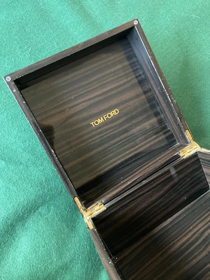 Caja de exhibición de cofre Macassar edición limitada Tom Ford RARA Foto 3 de 4