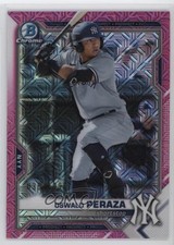 2021 Bowman Chrome Prospects Mega Box Pink Mojo Refractor /199 Oswald Peraza 0hr