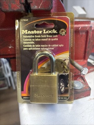 Master Lock Automotive Grade 575DAT Solid Brass Padlock 2 Keys; New