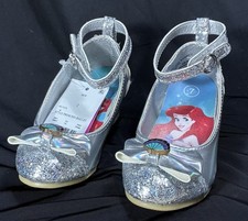 New Disney Princess Ariel Ballet Shoes Size 7 Toddler Silver NWT