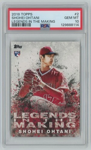2018 Topps Legends in the Making Shohei Ohtani Rookie PSA 10 Angels #LITM-2 C26