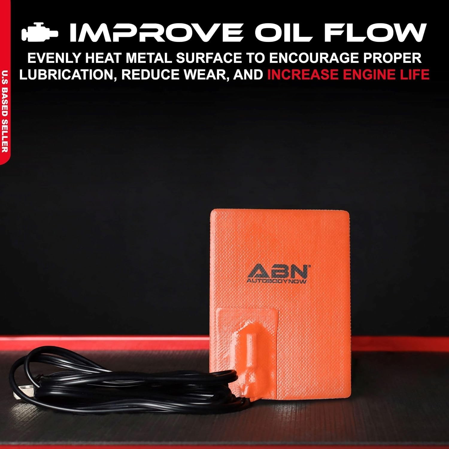 ABN Silicone Heating Pad 120V - 4 X 5 Inch Universal Engine Heater Car Oil Pan