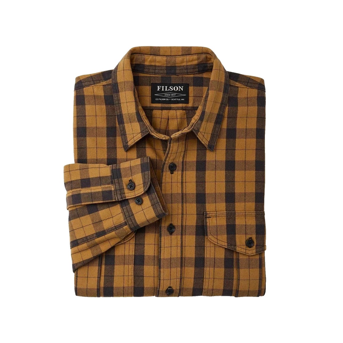 Filson Vintage Wash Alaskan Guide Shirt Men's Wheat Cinder Gold