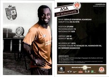 GERALD ASAMOAH  FC St. Pauli Saison 2010-11  Autogramm Autogrammkarte  AK
