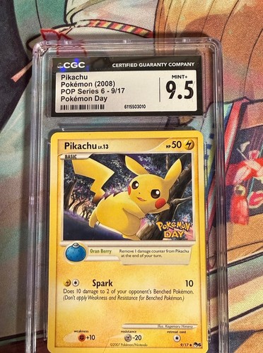 Pikachu graded CGC 9.5 for sale on eBay