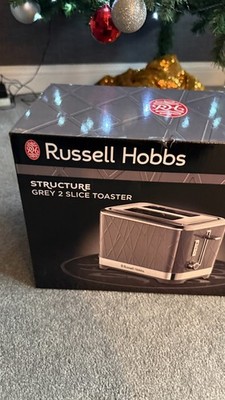 Russell Hobbs Struktur Grau 2 Scheiben Toaster (brandneu)