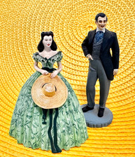 1989 Franklin Mint Gone With The Wind Scarlett O'Hara Rhett Butler Figurines