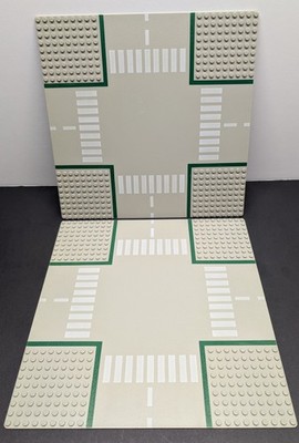Lego Base Plates Road 4 Way Intersection PAIR