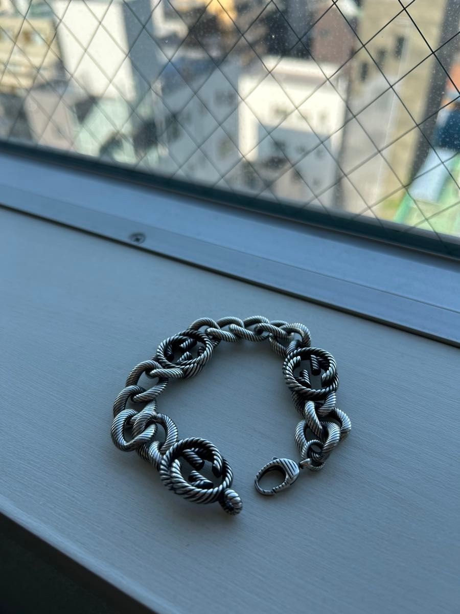 GUCCI Tom Ford Era Vintage Interlocking Bracelet Silver 925