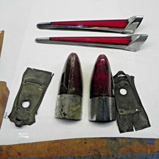 Vintage 1954 1955 Kaiser Tail Light Set Used Housings With Lenses Vintage 1954 1955 Kaiser Tail Light Set Used Housings With Lenses