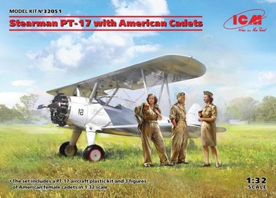 Stearman PT-17 with American Cadets / 1:32 - ICM