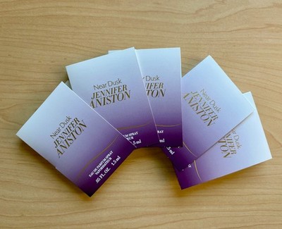 Lot of 5 Jennifer Aniston Near Dusk .05oz/1.5ml each EDP Carded Spray Samples