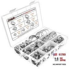 60-Piece Stainless Steel Hose Clamp Assortment Kit - 1 Kit