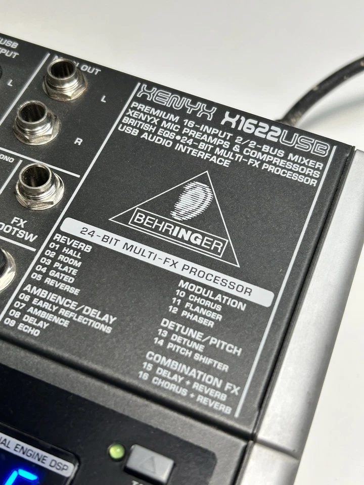 Behringer Xenyx X1622USB Mixer24-Bit Multi-FX Processor USB Audio Interface - Image 2 of 4