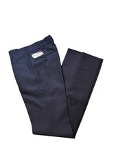 Vintage Dickies Work Pants Blue Made In USA Size 31x37 Talon Zipper Not Hemmed