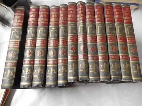 Illustrated Do It Yourself Encyclopedia Popular Science Edition Set 1-12 1955/56 - Foto 2 di 6