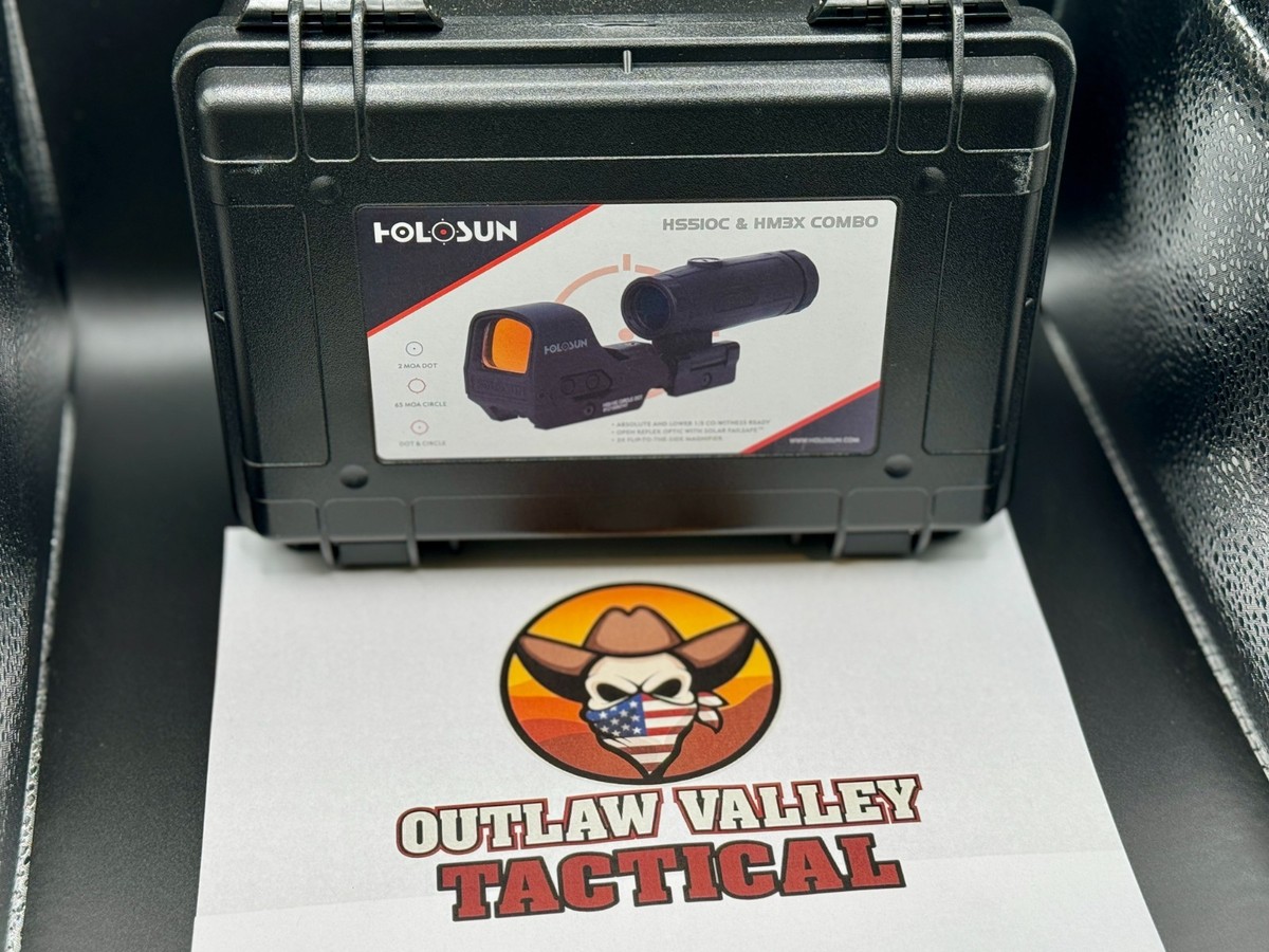 HOLOSUN HS510C Open Reflex Red Dot Sight with HM3X Magnifier Combo