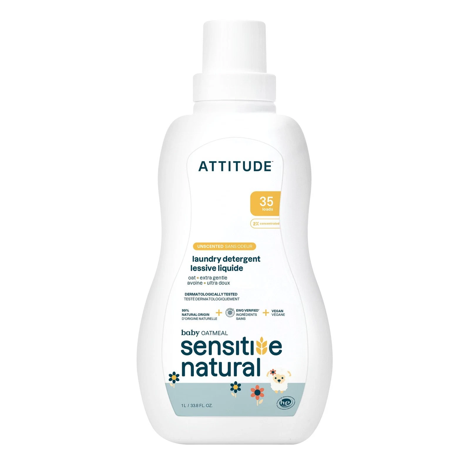 Baby Laundry Detergent, EWG Verified, Plant and Mineral-Based Formula, HE , V...
