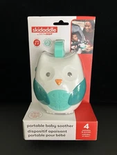 Skidaddle Portable Adorable Owl Baby Soother Plays 4 Melodies & Nature Sound New