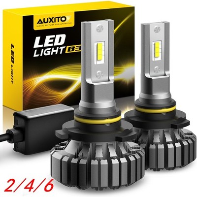 2/4 6000K Cool White LED 9005 HB3 Bulbs Headlight Kit Hi/Lo Beam Replace Halogen