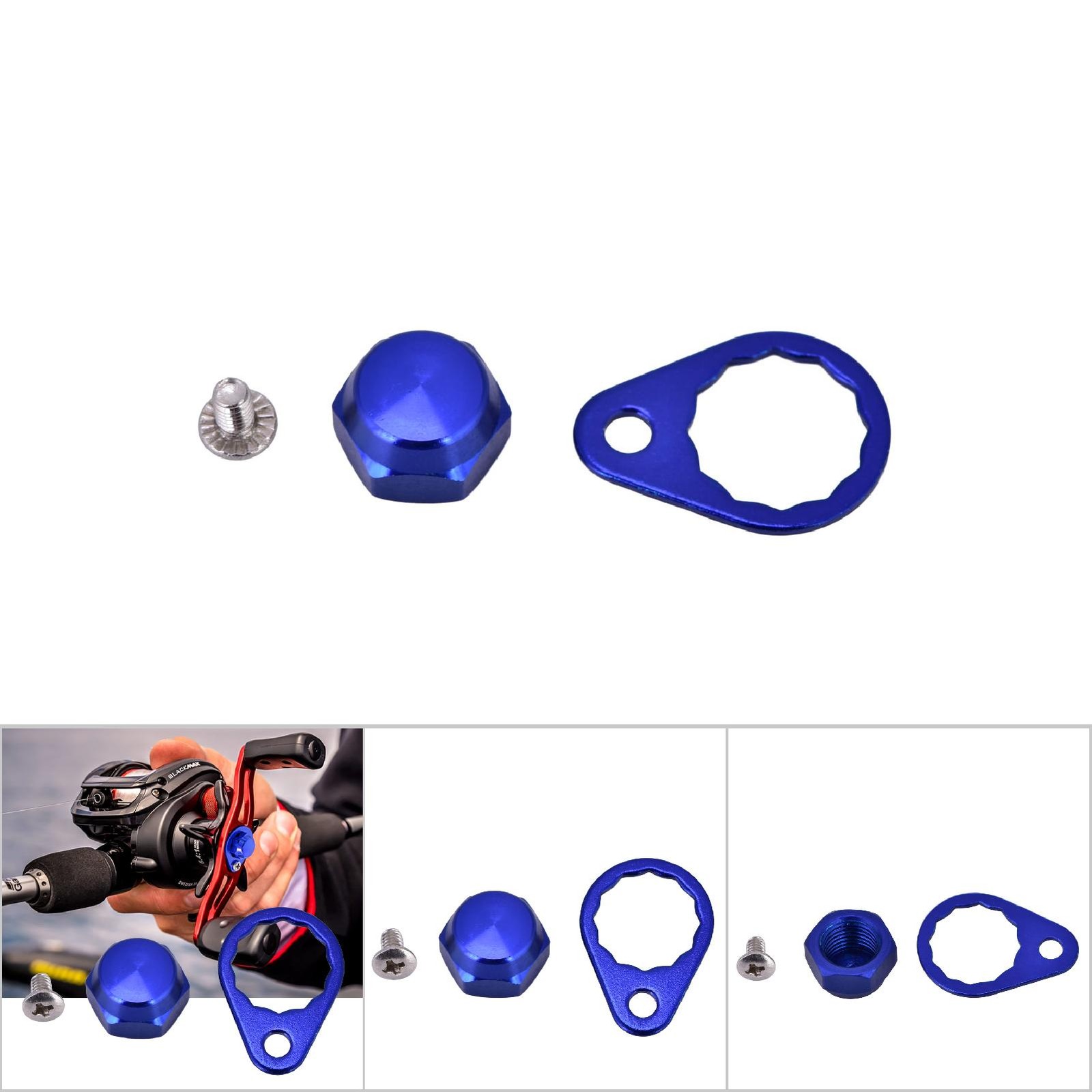 Fishing Reel Nut Caps Durable Colorful DIY Accessory For Easy To Use